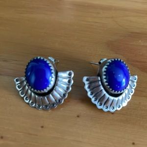 Sterling Silver Blue Lapsi Lazuli Earrings